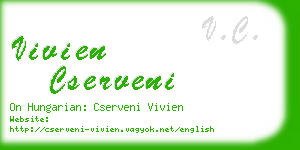 vivien cserveni business card